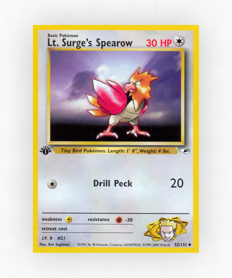 Lt. Surge's Spearow - Gym Heroes 52/132 (Unlimited Non-Holo)
