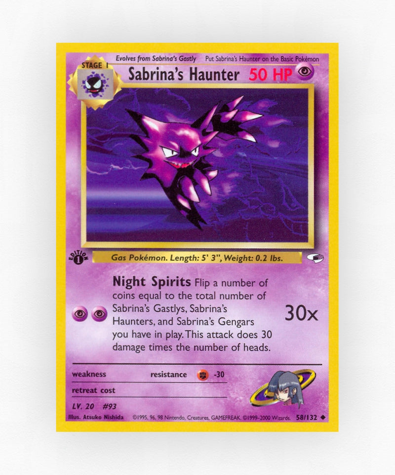 Sabrina's Haunter - Gym Heroes 58/132 (1st Edition Non-Holo)
