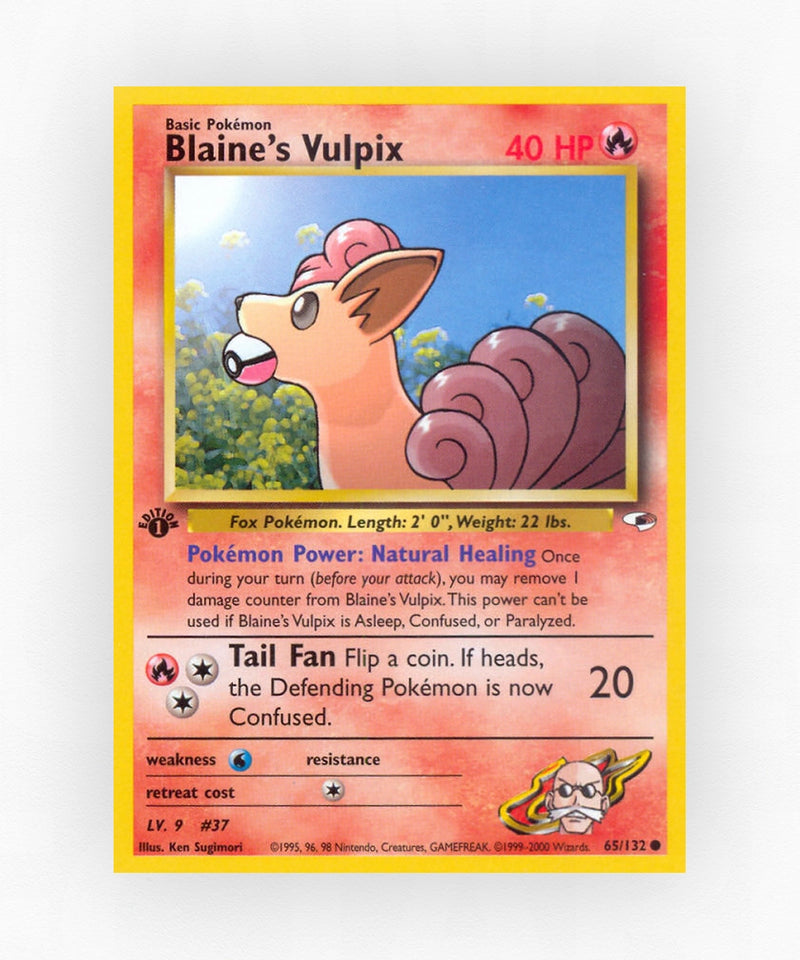 Blaine's Vulpix - Gym Heroes 65/132 (1st Edition Non-Holo)