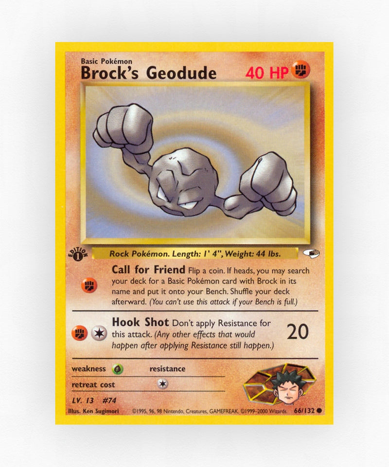 Brock's Geodude - Gym Heroes 66/132 (1st Edition Non-Holo)