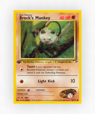 Brock's Mankey - Gym Heroes 67/132 (Unlimited Non-Holo)