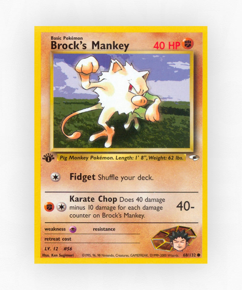 Brock's Mankey - Gym Heroes 68/132 (Unlimited Non-Holo)