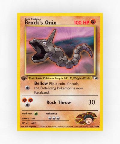 Brock's Onix - Gym Heroes 69/132 (1st Edition Non-Holo)