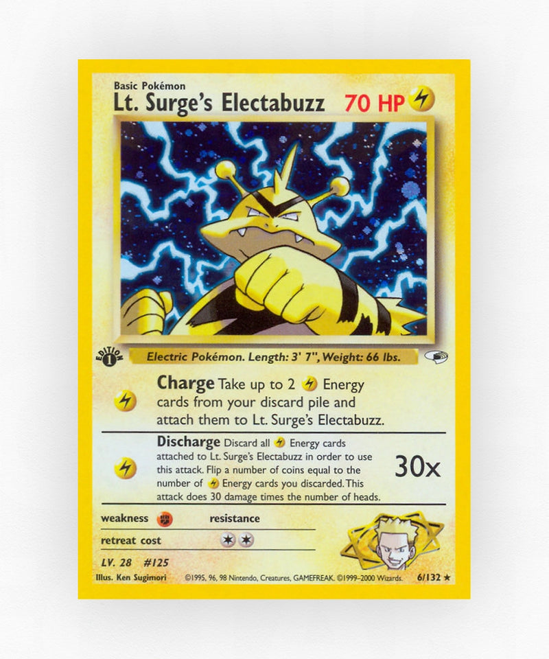 Lt. Surge's Electabuzz - Gym Heroes 6/132 (Unlimited Holo)