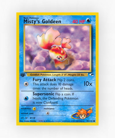 Misty's Goldeen - Gym Heroes 85/132 (1st Edition Non-Holo)
