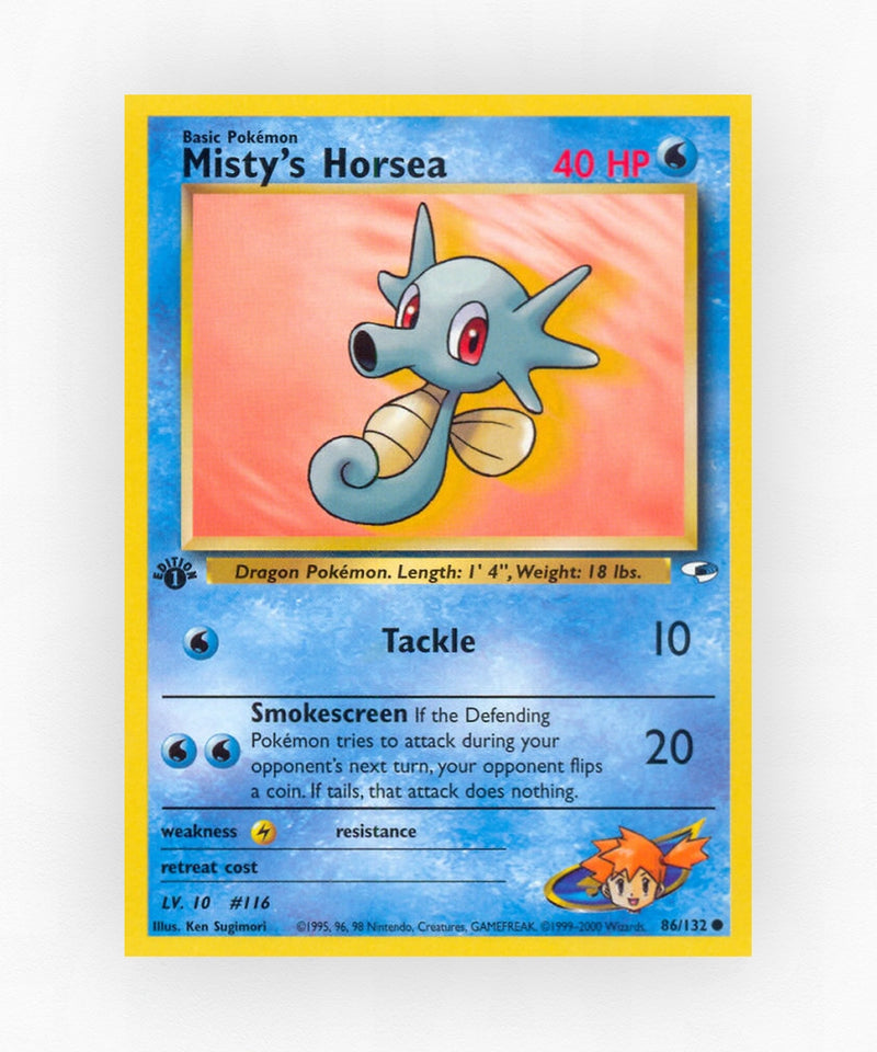 Misty's Horsea - Gym Heroes 86/132 (Unlimited Non-Holo)