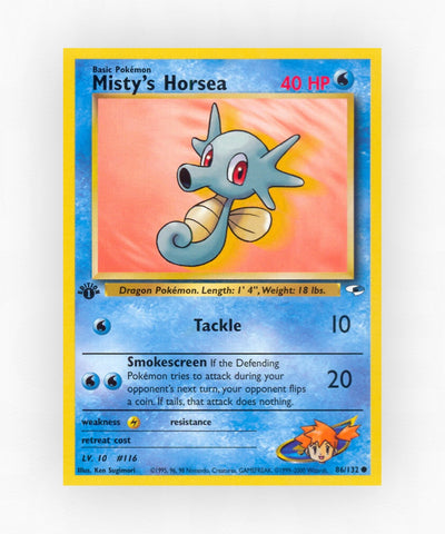 Misty's Horsea - Gym Heroes 86/132 (Unlimited Non-Holo)