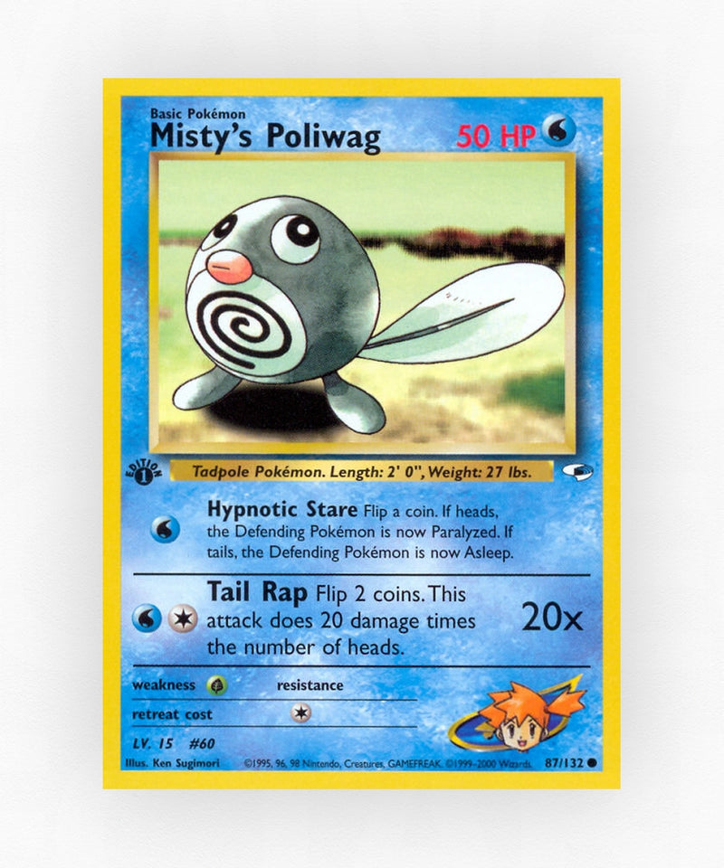 Misty's Poliwag - Gym Heroes 87/132 (1st Edition Non-Holo)