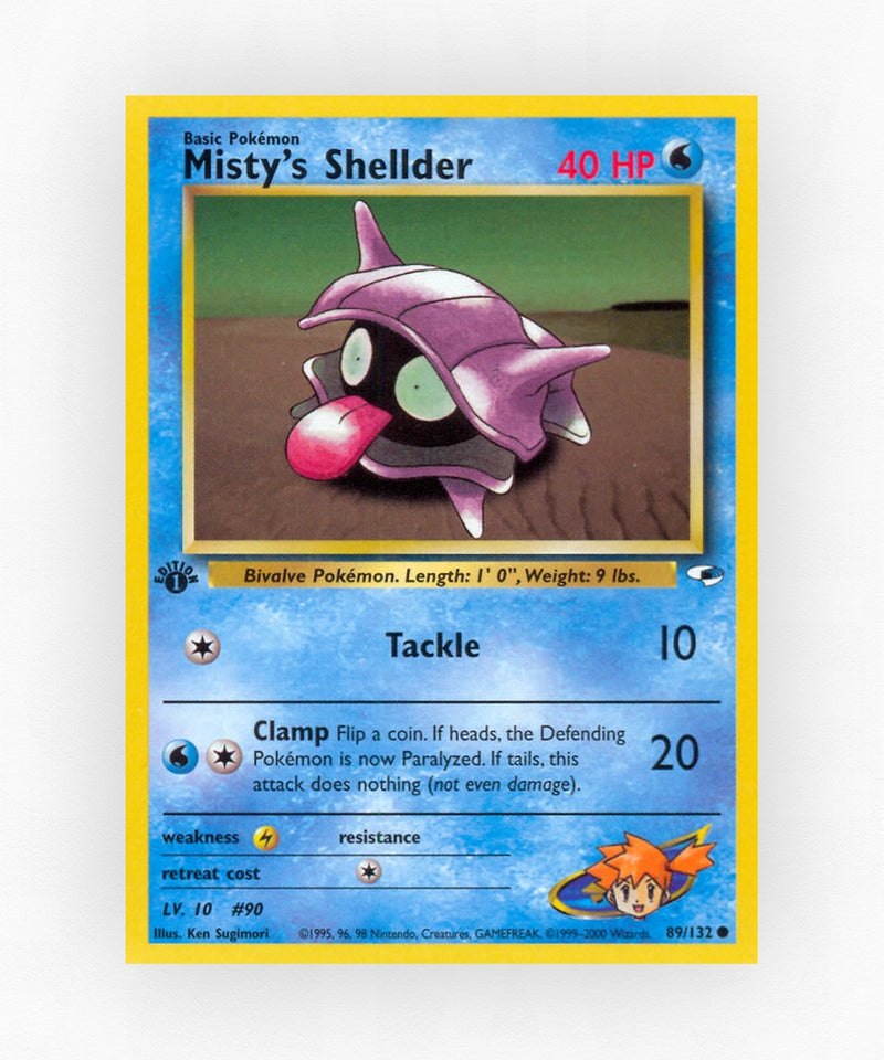 Misty's Shellder - Gym Heroes 89/132 (1st Edition Non-Holo)
