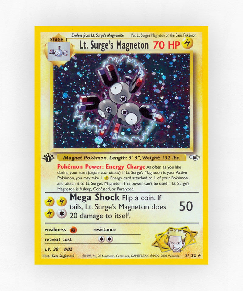 Lt. Surge's Magneton - Gym Heroes 8/132 (Unlimited Holo)