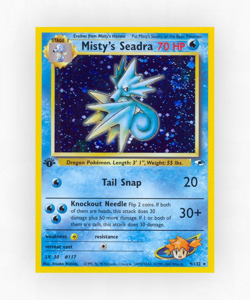 Misty's Seadra - Gym Heroes 9/132 (1st Edition Holo)