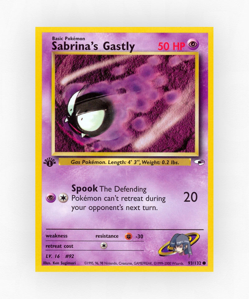 Sabrina's Gastly - Gym Heroes 93/132 (1st Edition Non-Holo)