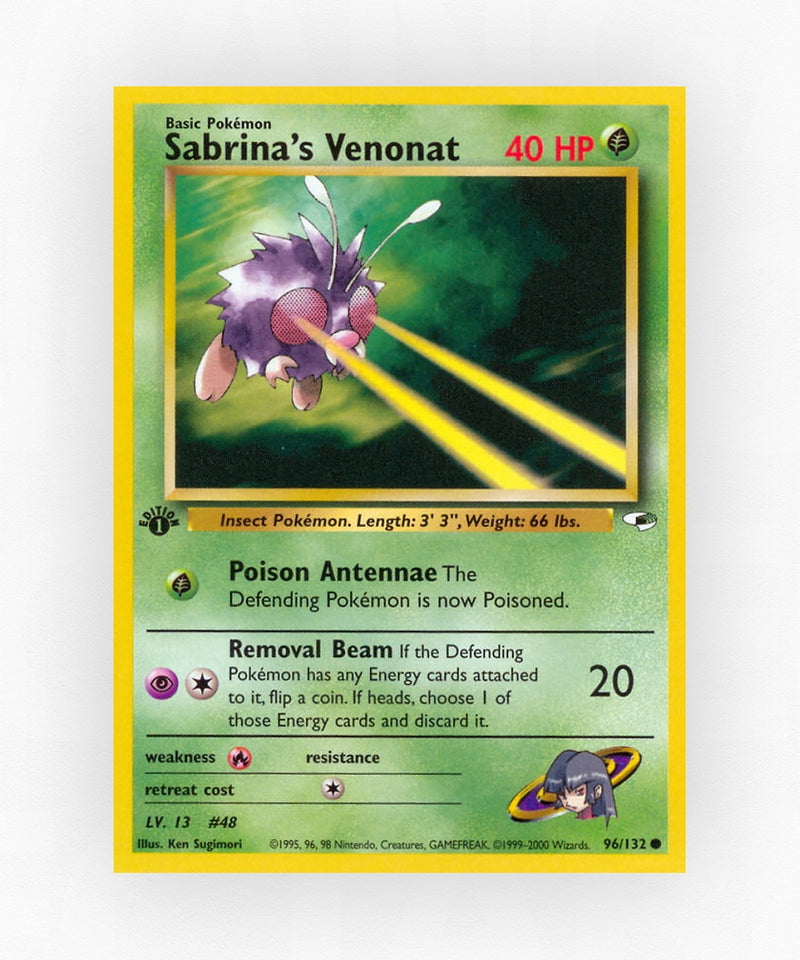 Sabrina's Venonat - Gym Heroes 96/132 (1st Edition Non-Holo)
