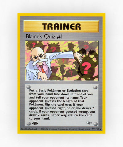 Blaine's Quiz #1 - Gym Heroes 97/132 (Unlimited Non-Holo)