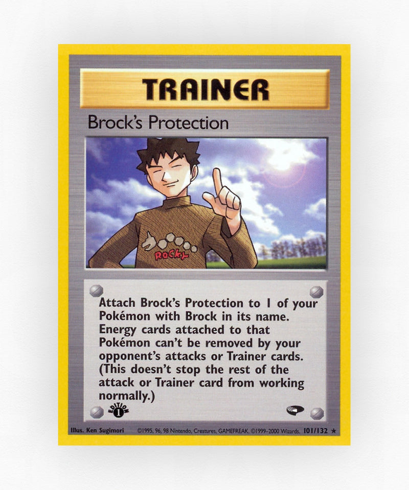 Brock's Protection - Gym Challenge 101/132 (1st Edition Non-Holo)