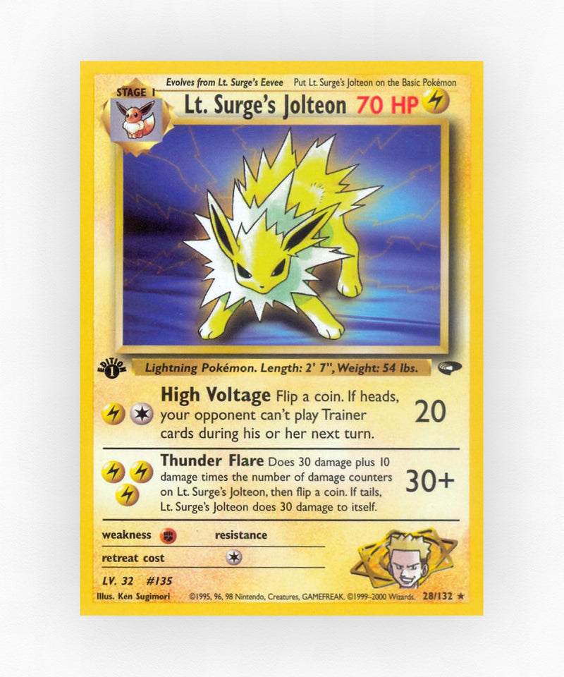Lt. Surge's Jolteon - Gym Challenge 28/132 (1st Edition Non-Holo)