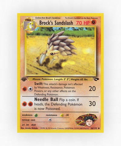Brock's Sandslash - Gym Challenge 36/132 (1st Edition Non-Holo)