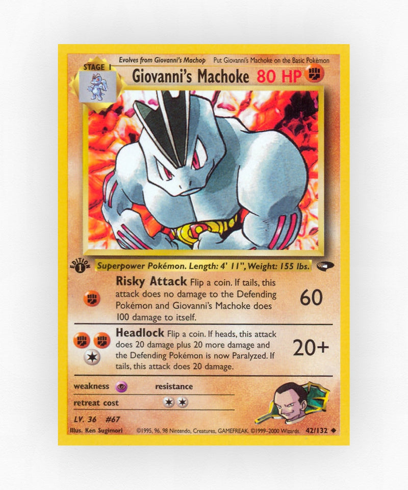 Giovanni's Machoke - Gym Challenge 42/132 (Unlimited Non-Holo)