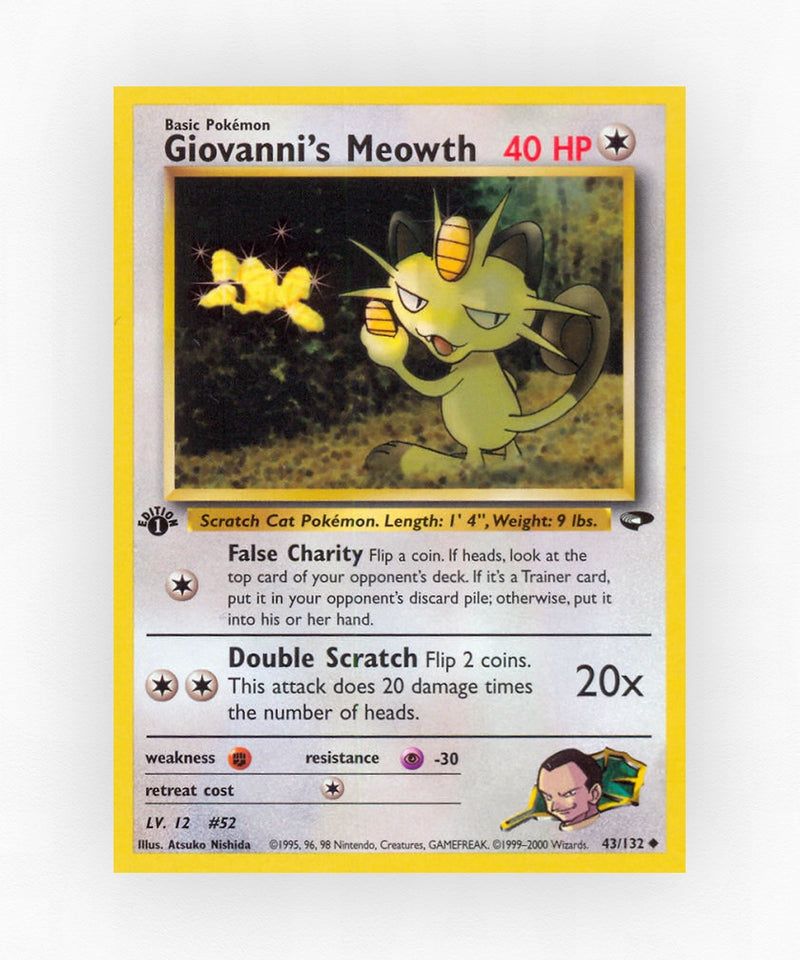 Giovanni's Meowth - Gym Challenge 43/132 (Unlimited Non-Holo)