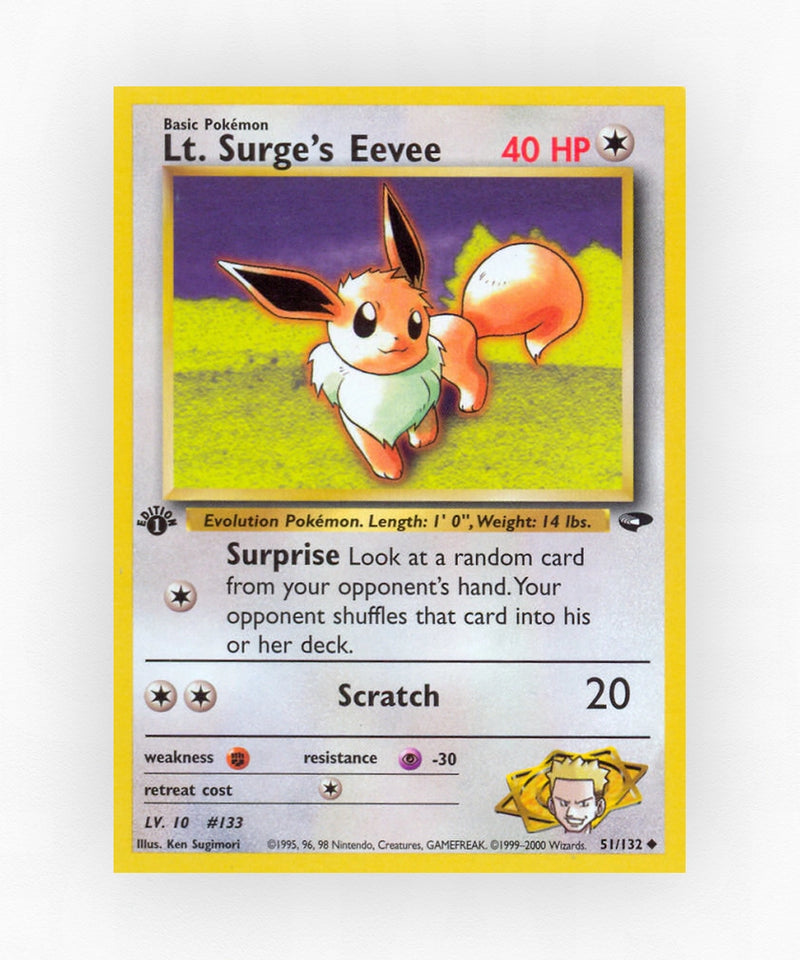 Lt. Surge's Eevee - Gym Challenge 51/132 (Unlimited Non-Holo)