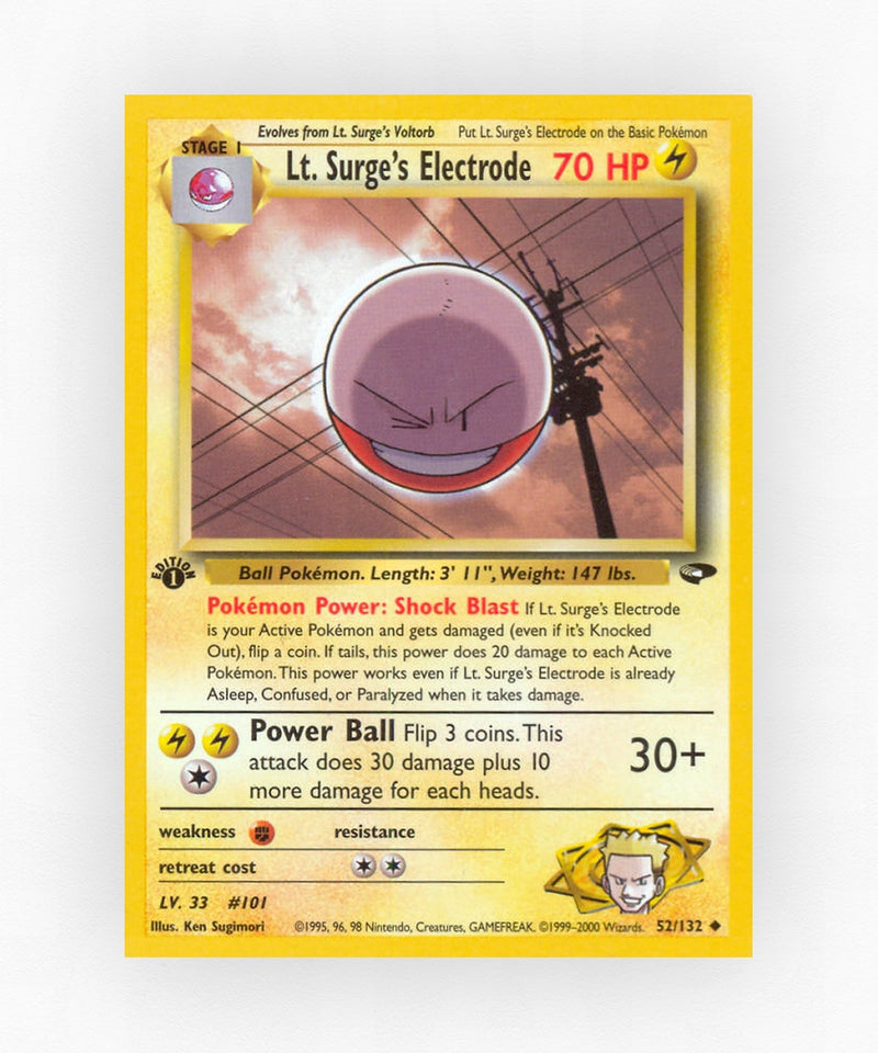 Lt. Surge's Electrode - Gym Challenge 52/132 (Unlimited Non-Holo)