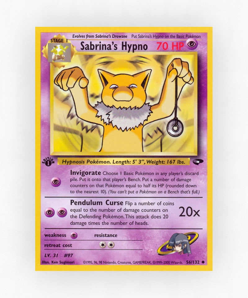 Sabrina's Hypno - Gym Challenge 56/132 (1st Edition Non-Holo)