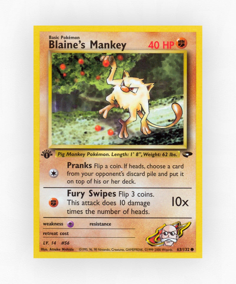 Blaine's Mankey - Gym Challenge 63/132 (Unlimited Non-Holo)