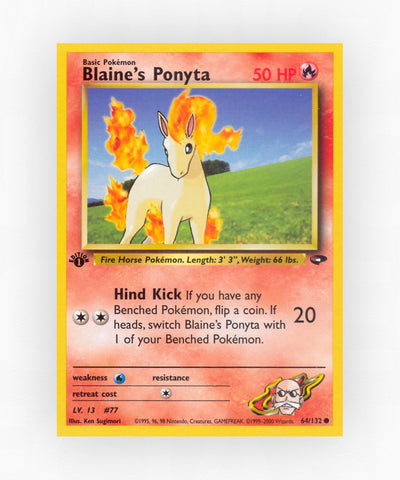 Blaine's Ponyta - Gym Challenge 64/132 (Unlimited Non-Holo)