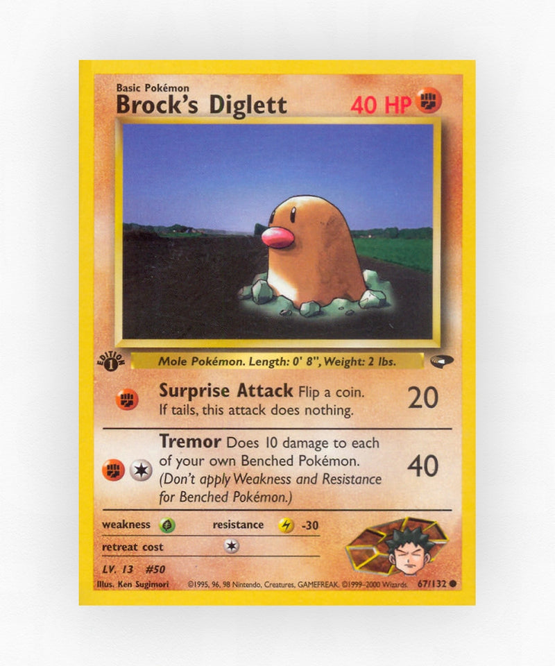 Brock's Diglett - Gym Challenge 67/132 (Unlimited Non-Holo)