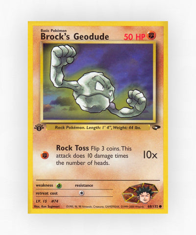 Brock's Geodude - Gym Challenge 68/132 (1st Edition Non-Holo)