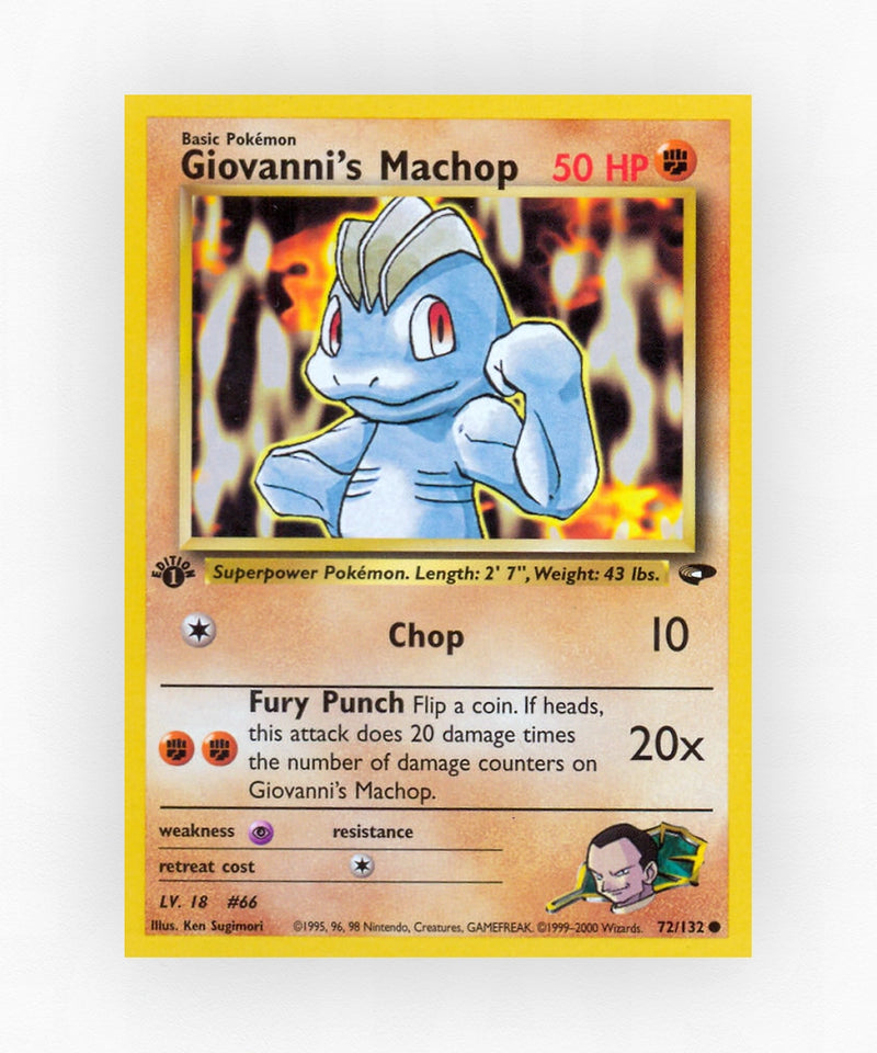 Giovanni's Machop - Gym Challenge 72/132 (1st Edition Non-Holo)