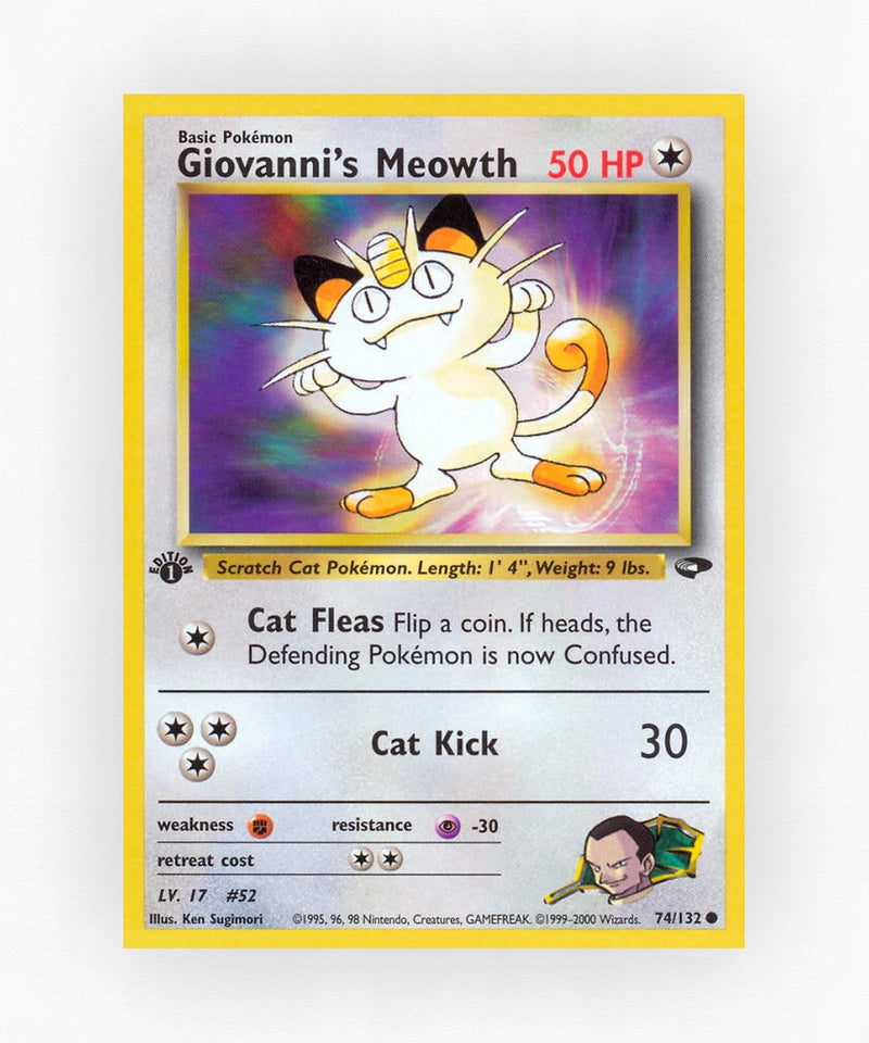 Giovanni's Meowth - Gym Challenge 74/132 (1st Edition Non-Holo)
