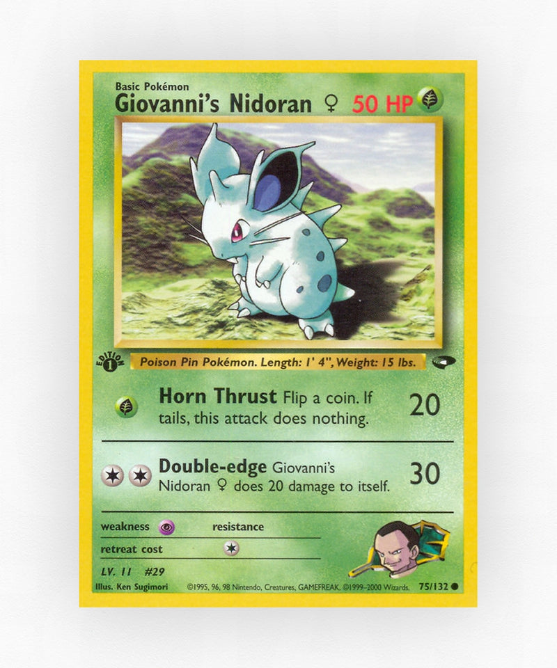 Giovanni's Nidoran ♀ - Gym Challenge 75/132 (1st Edition Non-Holo)