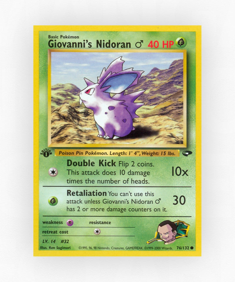 Giovanni's Nidoran ♂ - Gym Challenge 76/132 (Unlimited Non-Holo)