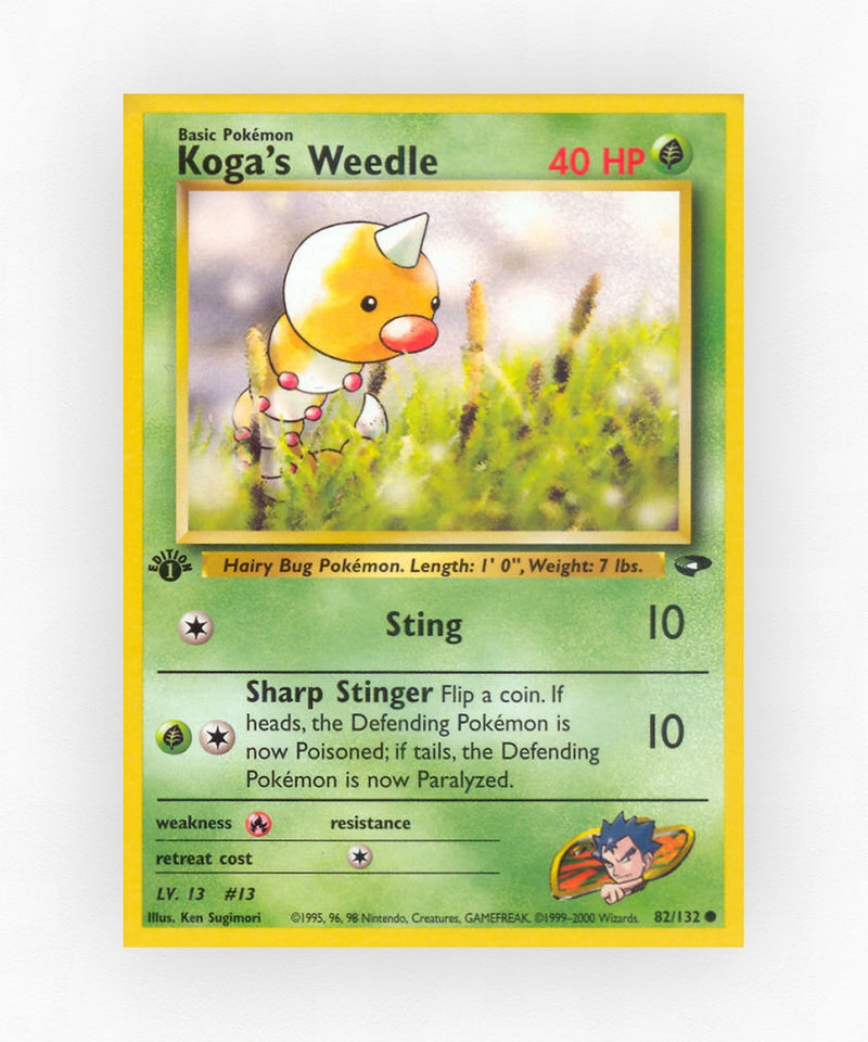 Koga's Weedle - Gym Challenge 82/132 (1st Edition Non-Holo)