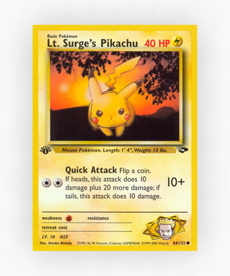 Lt. Surge's Pikachu - Gym Challenge 84/132 (Unlimited Non-Holo)