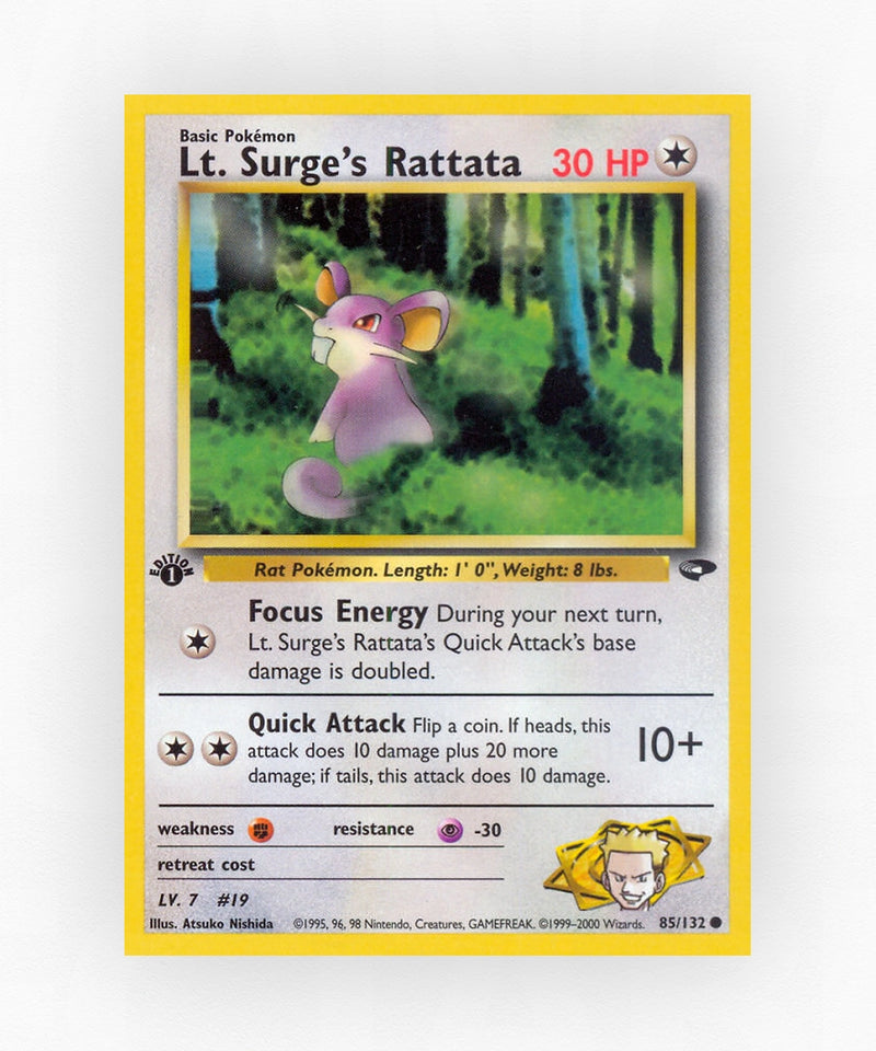 Lt. Surge's Rattata - Gym Challenge 85/132 (Unlimited Non-Holo)