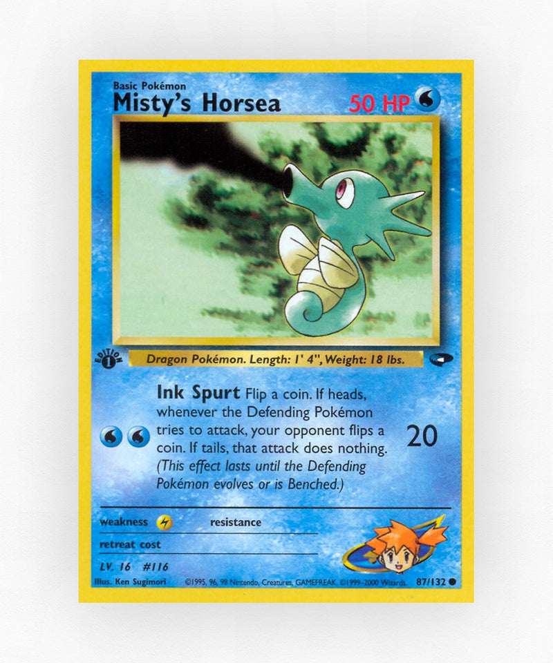 Misty's Horsea - Gym Challenge 87/132 (1st Edition Non-Holo)