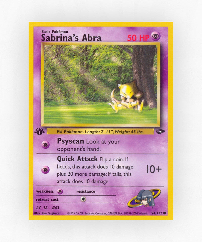 Sabrina's Abra - Gym Challenge 94/132 (1st Edition Non-Holo)