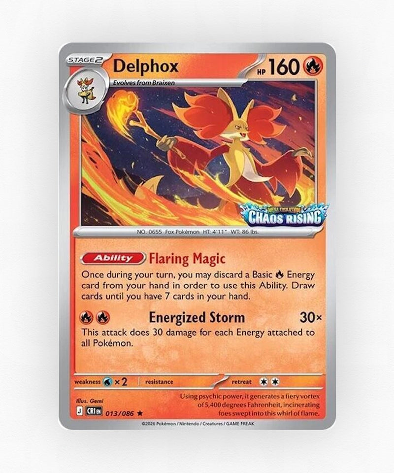 Delphox - Chaos Rising 013/086 (Expansion Stamp)
