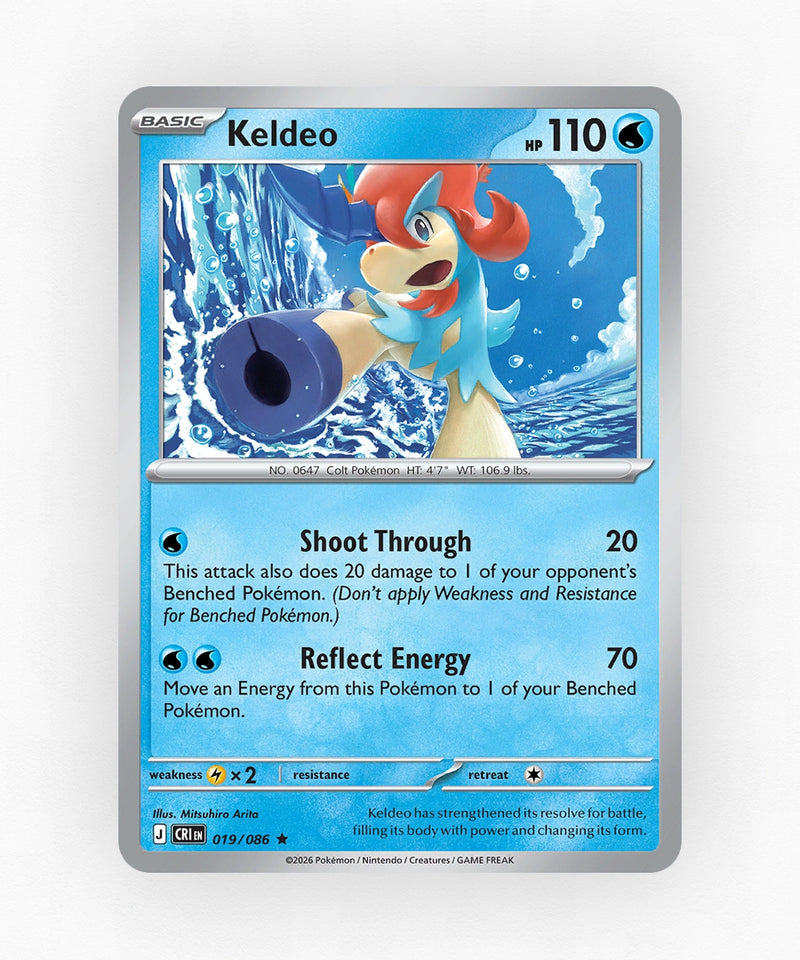 Keldeo - Chaos Rising 19/86 (Reverse Holo)