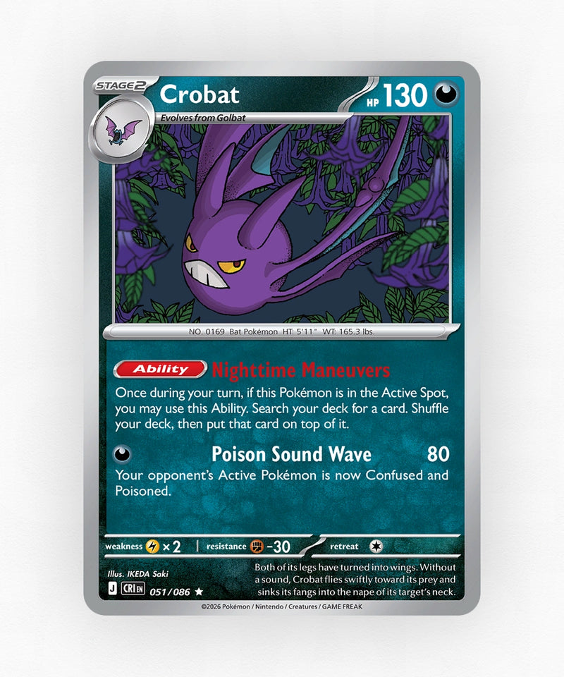 Crobat - Chaos Rising 51/86 (Reverse Holo)
