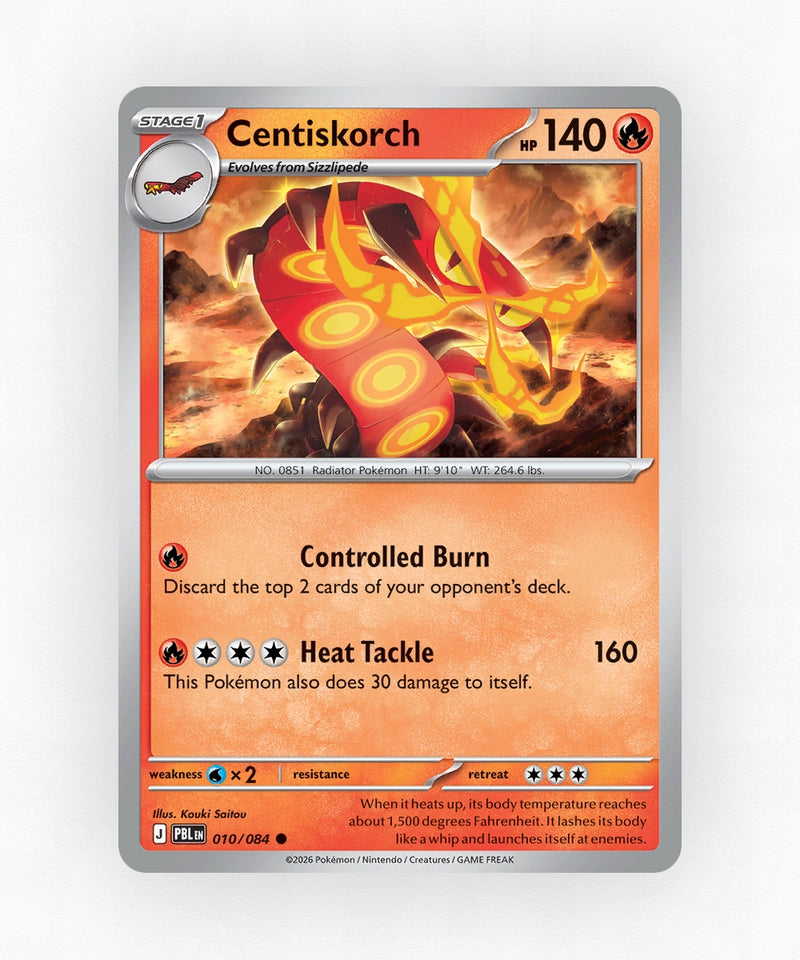 Centiskorch - Pitch Black 010/084 (Reverse Holo)