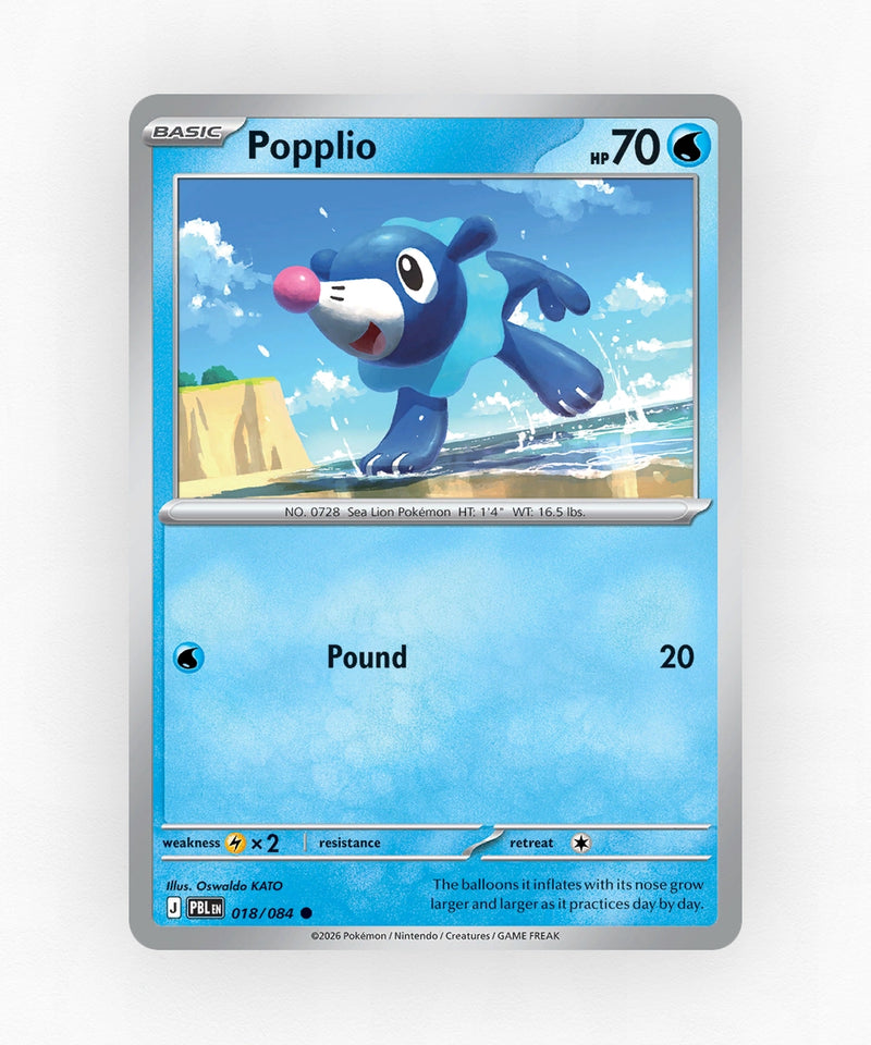 Popplio - Pitch Black 018/084 (Reverse Holo)