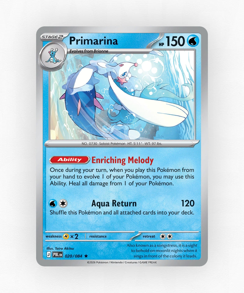 Primarina - Pitch Black 020/084 (Reverse Holo)
