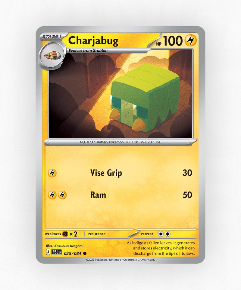 Charjabug - Pitch Black 025/084 (Reverse Holo)