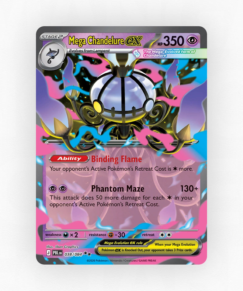 Mega Chandelure ex - Pitch Black 038/084 (Holo)