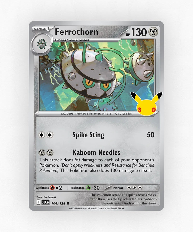 Ferrothorn - 30th Celebration 104/128 (Holo)