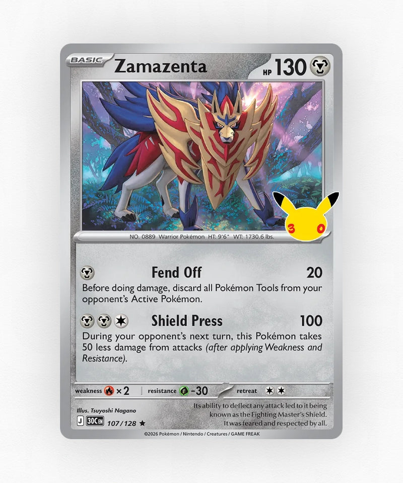 Zamazenta - 30th Celebration 107/128 (Holo)