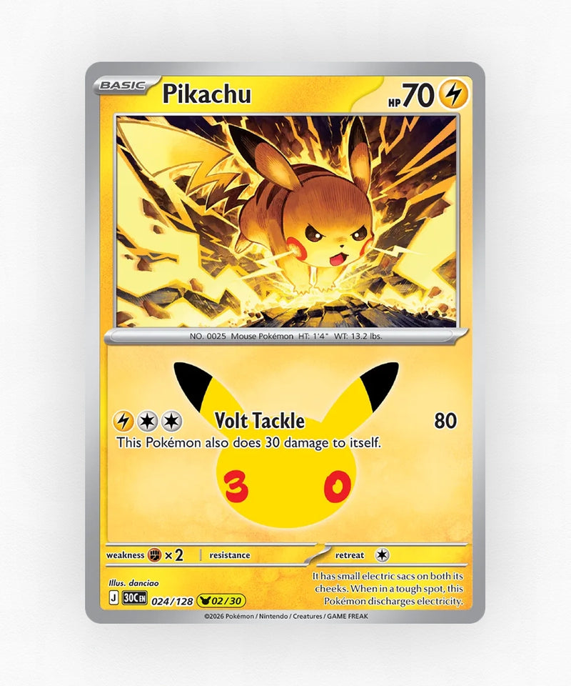 Pikachu - 30th Celebration 024/128 (Holo)